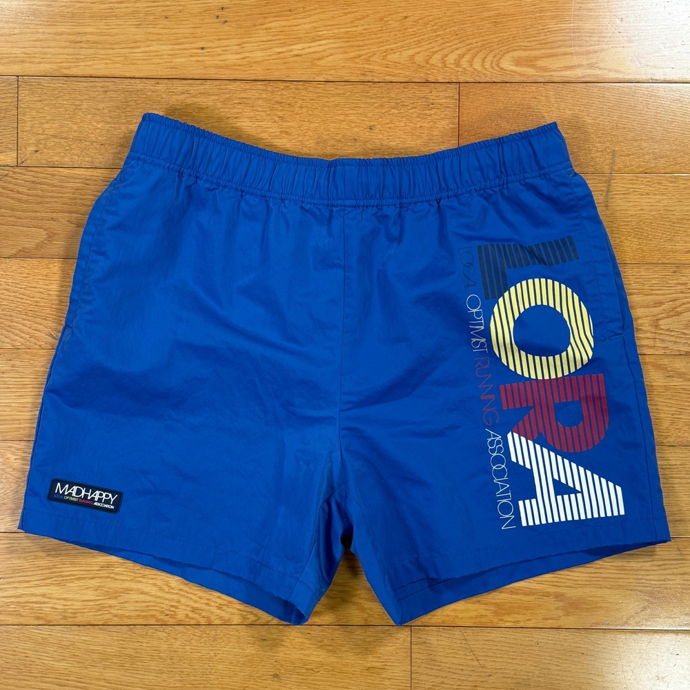 Madhappy Local Optimist Running‎ Association LORA Shorts Blue Mens Size Medium
